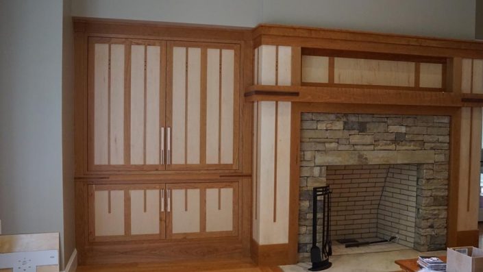 Custom Built Entertainment Center and Fireplace